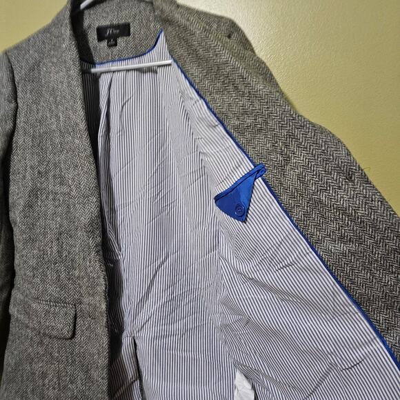 J.Crew Sommerset Blazer in Heather Graphite English Wool Herringbone Size 2 - Picture 6 of 8